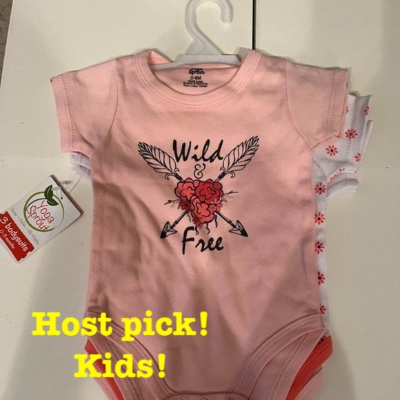 3 Yoga Sprouts Body Suits (0-3 Months) / NWT (HOST PICK MAY 2023!)‎ - Picture 1 of 4